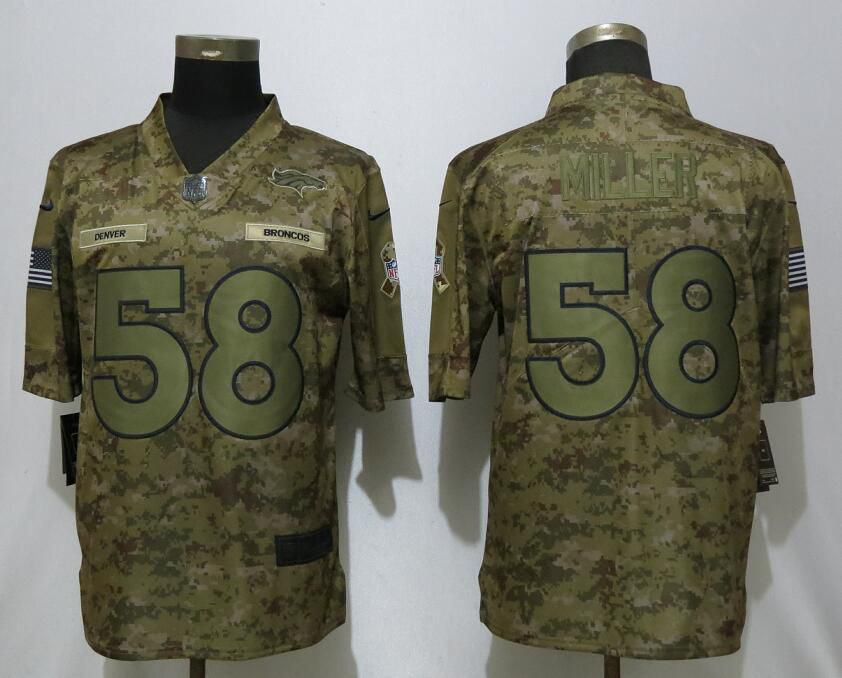 Men Denver Broncos #58 Miller Nike Camo Salute to Service Limited NFL Jerseys->cincinnati bengals->NFL Jersey